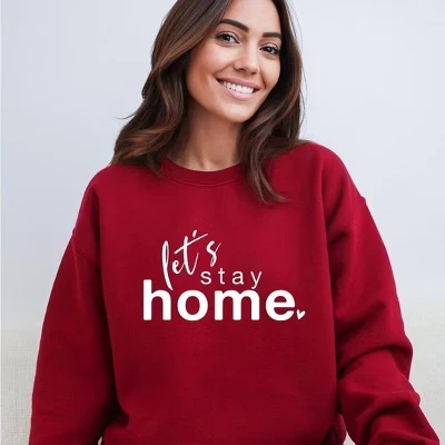 Женская толстовка с рисунком Let's Stay Home cardinal