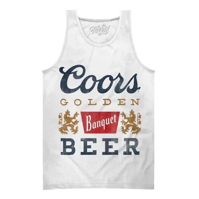 Потертая майка с логотипом Coors Banquet, белая