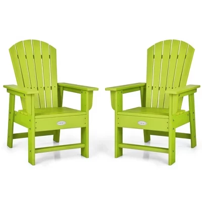 Детские кресла Costway Adirondack, 2 шт., зеленые