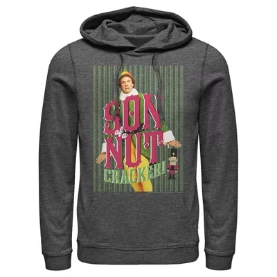 Men's  Buddy Son of a Nutcracker Pull Over Hoodie charcoal heather