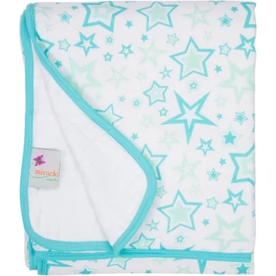 Детский муслиновый плед MiracleWare 120×120 см, бирюзовый