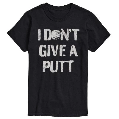 Мужская футболка с коротким рукавом и рисунком I Dont Give A Putt, черная