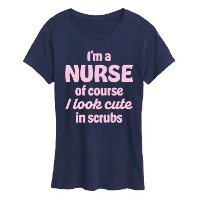 Женская футболка Instant Message Nurse, синяя