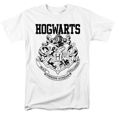 Мужская спортивная футболка Harry Potter Hogwarts белого цвета