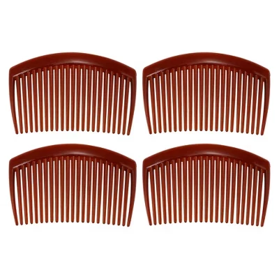 Боковые гребни Unique Bargains, 4 шт., коричневые