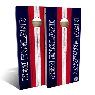 Набор досок для игры в футбол New England Football Cornhole | Включает в себя (2) доски, (8) Сумки и дополнительные аксессуары, а также чехол и подсветку