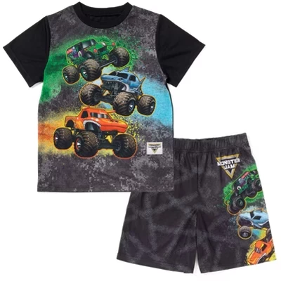 Детская пижама Monster Jam Megalodon комплект, черная