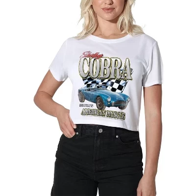 Женская футболка Cobra American Muscle Crop Top белого цвета