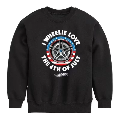 Флисовая толстовка I Wheelie Love 4th of July с рисунком и длинным рукавом черного цвета