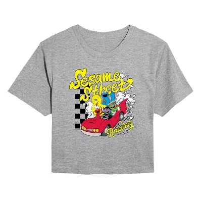 Женская футболка Sesame Street SS Racing, серая