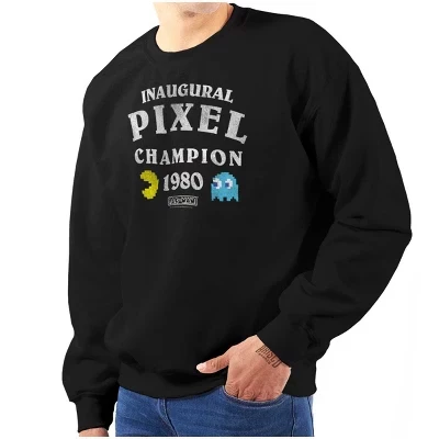 Первая мужская или женская толстовка Pixel Puzzle Champion 1980, лицензионная черная