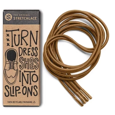 Шнурки The Original Stretchlace, светло-коричневые