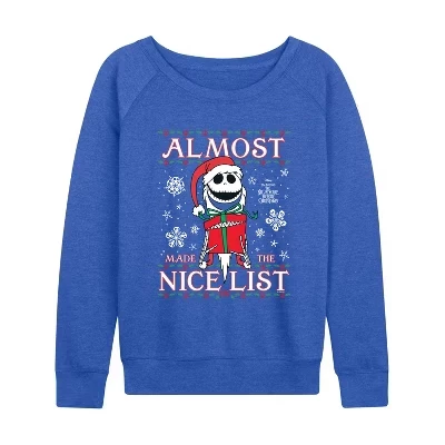 Женская рубашка Jack Nice List из легкого французского махрового полотна с широким вырезом и длинным рукавом, синяя с графическим рисунком