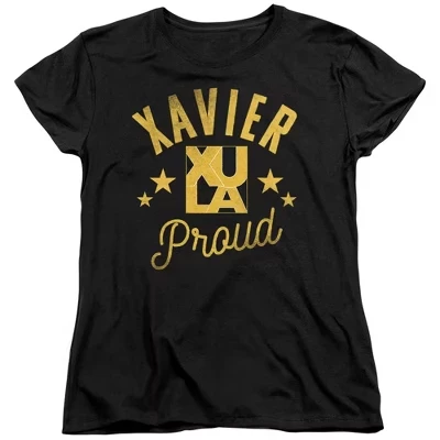 Женская футболка Xavier University Of Louisiana Gold Rush, черная