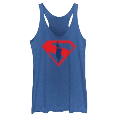 Женская спортивная майка с гордым красным логотипом Superman Proud Red Racerback