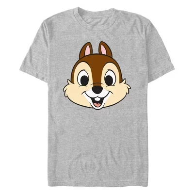 Мужская футболка Chip n Dale Chip Face, серый меланж