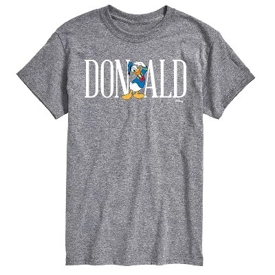 Мужская футболка Athletic heather с простым графическим принтом Donald Font и коротким рукавом