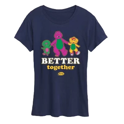 Женская футболка Mattel «Barney: Better Together», синяя