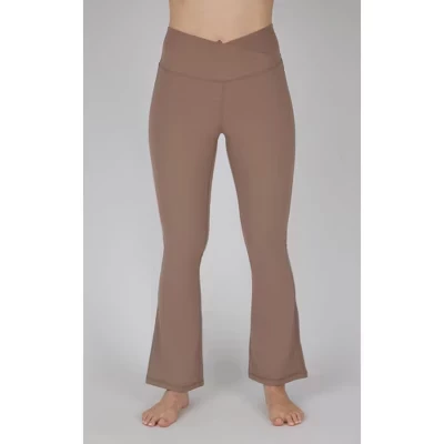 Женские ультра пышные эластичные свободные брюки-клеш Madison с V-образным вырезом сзади 7/8 безлистное дерево