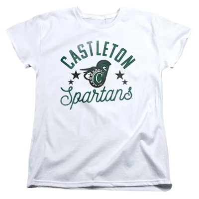 Женская футболка Castleton University Spartans белого цвета