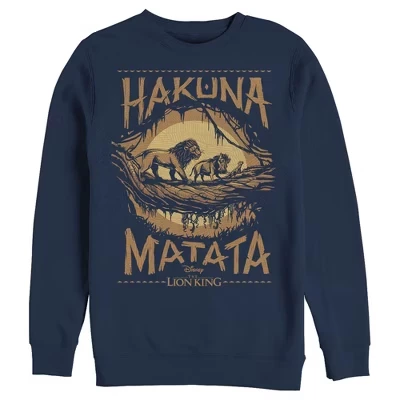 Мужской свитшот The Lion King Hakuna Matata, синий
