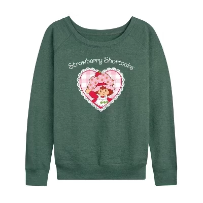 Женская рубашка из французского махра с длинным рукавом Coquette Heart-Легкая рубашка из французского махра с широким вырезом и длинным рукавом с графическим рисунком heather juniper