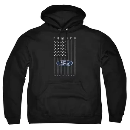 Мужское худи Ford USA Flag с принтом, черное