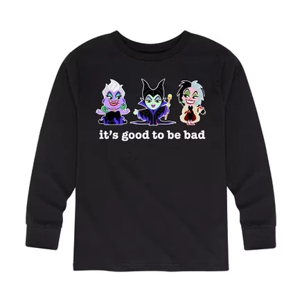 Футболка с длинным рукавом и рисунком It's Good To Be Bad черного цвета