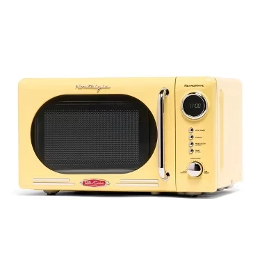 Настольная микроволновая печь Nostalgia Retro 700 Вт, 20 л, желтая