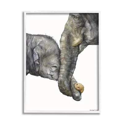 Милый Слоненок, семейное животное, акварельная картина в рамке Giclee Art