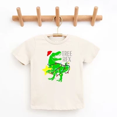 Молодежная футболка Tree Rex с коротким рукавом кремового цвета