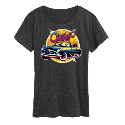 Женская классическая футболка Doc Hudson Car Show Ready с коротким рукавом и графическим рисунком heather charcoal