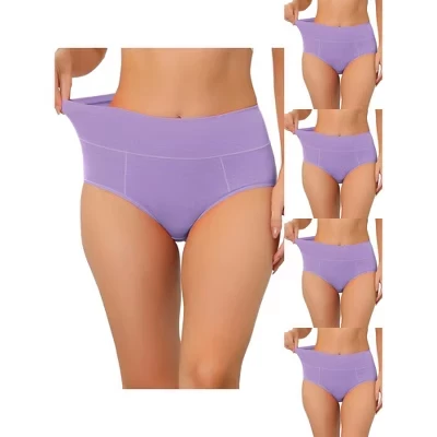 Женские трусы Allegra K, утяжка, 5 шт., фиолетовые