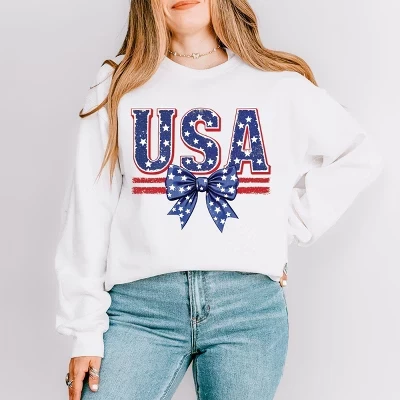 Толстовка с бантом Coquette USA белого цвета
