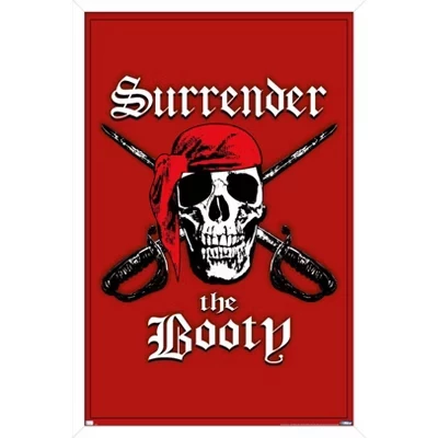 Постер Trends International Surrender the Booty, белый