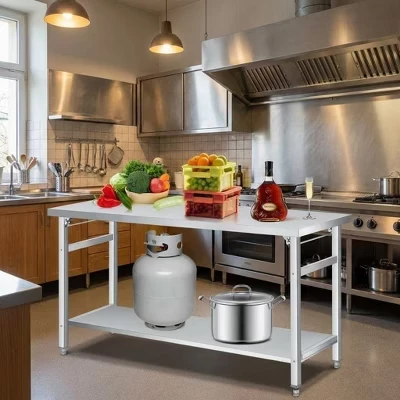 Складной стол Garvee из нержавеющей стали 152×61×85 см