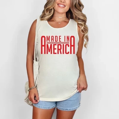Женская майка Simply Sage Market Made In America, белая