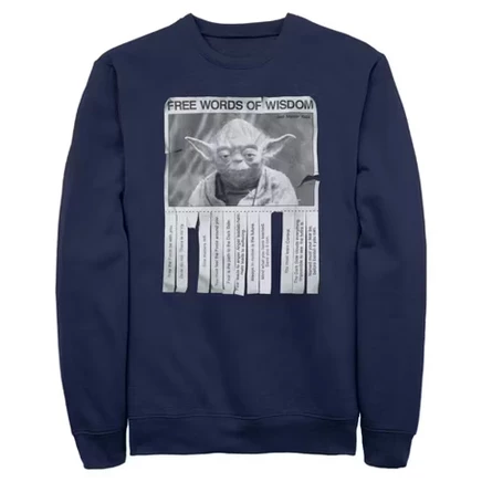 Мужской свитшот Star Wars Yoda, темно-синий