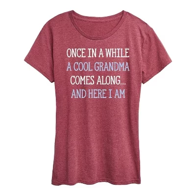 Женская футболка Cool Grandma Here I Am с коротким рукавом и графическим рисунком