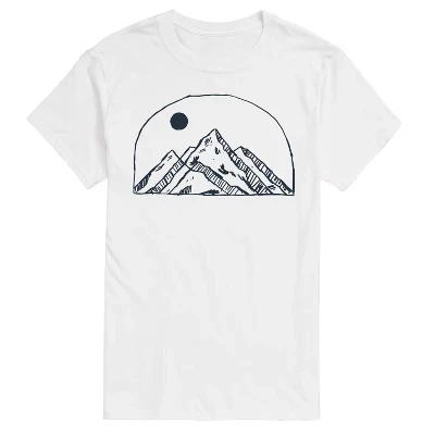 Мужская футболка Instant Message Mountain Sketch, белая