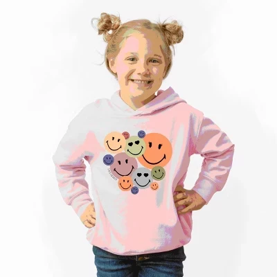 Толстовка для малышей SmileyWorld Stacked Smiles розового цвета