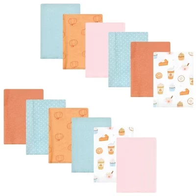 Фланелевые салфетки для отрыжки Hudson Baby 12pk harvest pumpkin spice