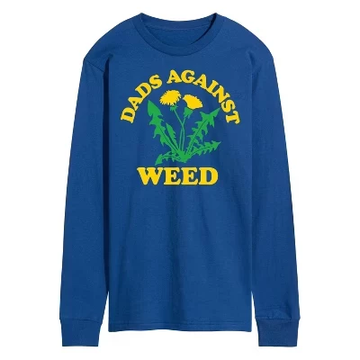 Мужская футболка Dads Against Weed с длинным рукавом и рисунком 