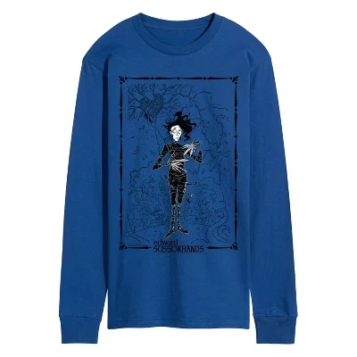 Мужская футболка Edward Scissorhands Frame оверсайз, синяя