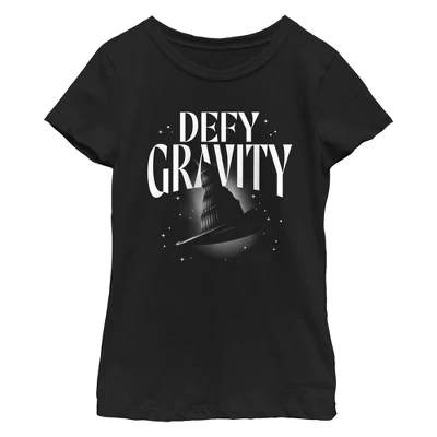 Детская футболка для девочек Wicked Defy Gravity, черная