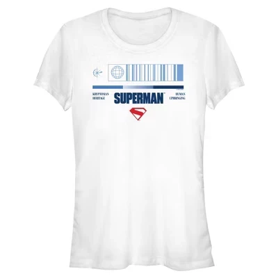 Женская футболка Superman Human Education для юниоров белого цвета