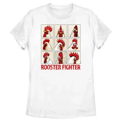 Женская футболка Rooster Fighter Keiji Expressions белого цвета