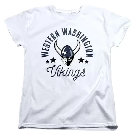 Женская футболка Western Washington University Vikings белого цвета