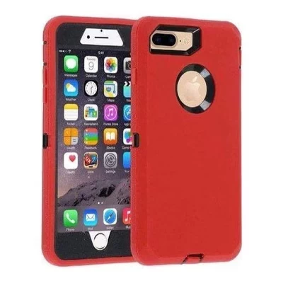 Чехол, совместимый с iPhone 8 Plus / 7 Plus - Трехслойная сверхпрочная защита красного цвета