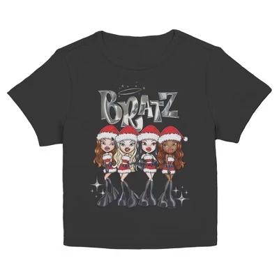 Футболка с логотипом Juniors Womens Christmas Dolls черная